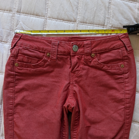 True Religion Orange Corduroy Skinny GUC - Picture 2 of 6